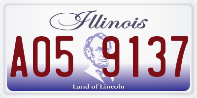 IL license plate A059137