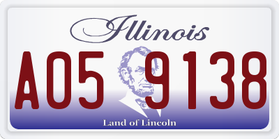 IL license plate A059138