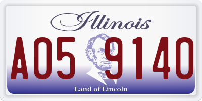 IL license plate A059140