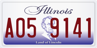 IL license plate A059141