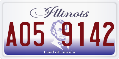 IL license plate A059142