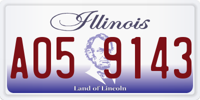 IL license plate A059143