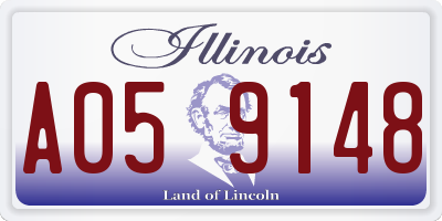 IL license plate A059148