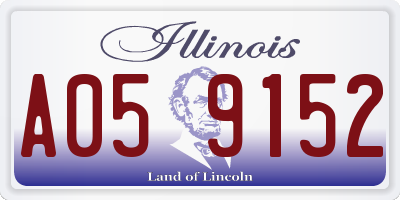 IL license plate A059152
