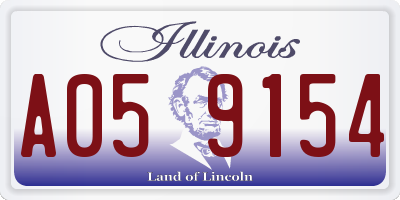 IL license plate A059154