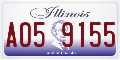 IL license plate A059155