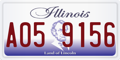 IL license plate A059156