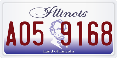 IL license plate A059168