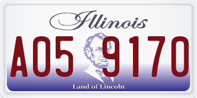 IL license plate A059170