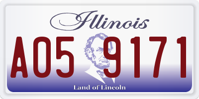 IL license plate A059171