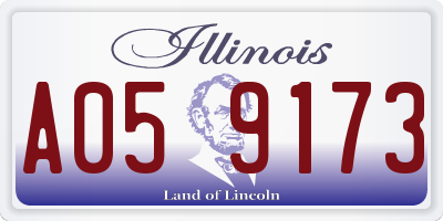 IL license plate A059173