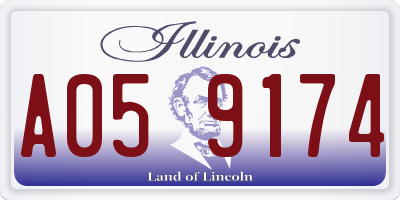 IL license plate A059174