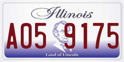 IL license plate A059175
