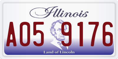 IL license plate A059176