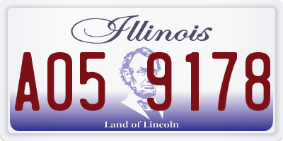 IL license plate A059178