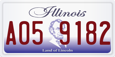 IL license plate A059182