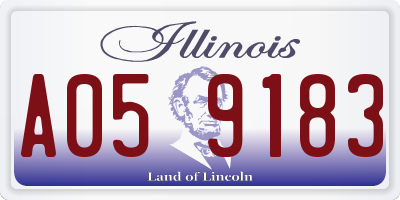 IL license plate A059183