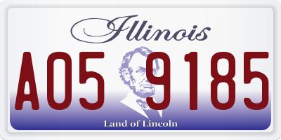 IL license plate A059185