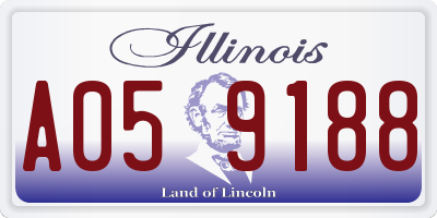 IL license plate A059188