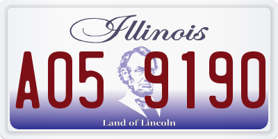 IL license plate A059190