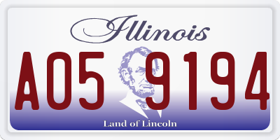 IL license plate A059194