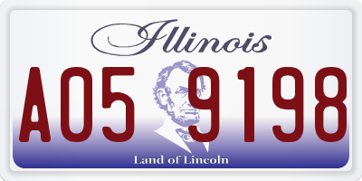 IL license plate A059198
