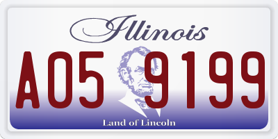 IL license plate A059199
