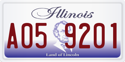 IL license plate A059201