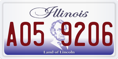 IL license plate A059206