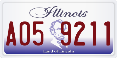 IL license plate A059211