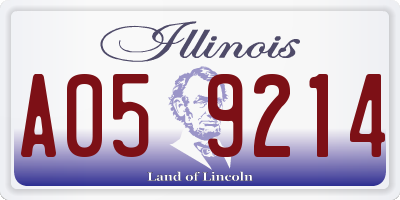 IL license plate A059214