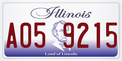 IL license plate A059215