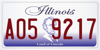 IL license plate A059217