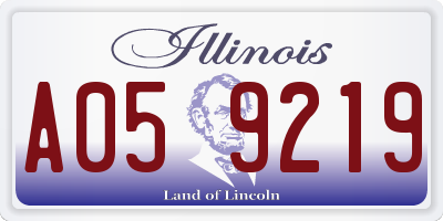 IL license plate A059219