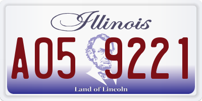 IL license plate A059221