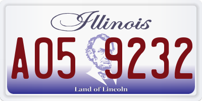 IL license plate A059232
