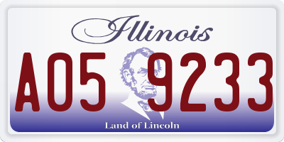 IL license plate A059233