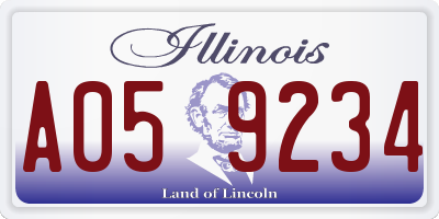 IL license plate A059234