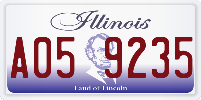 IL license plate A059235