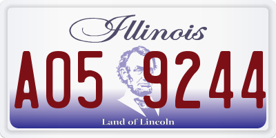 IL license plate A059244