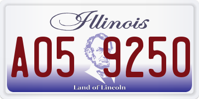 IL license plate A059250