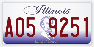IL license plate A059251