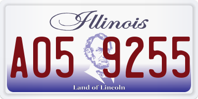 IL license plate A059255