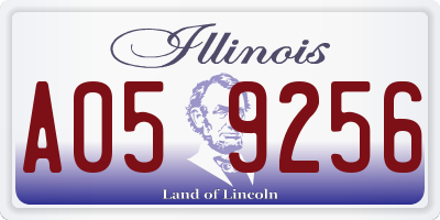 IL license plate A059256
