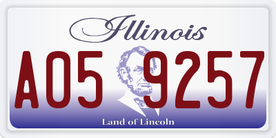 IL license plate A059257