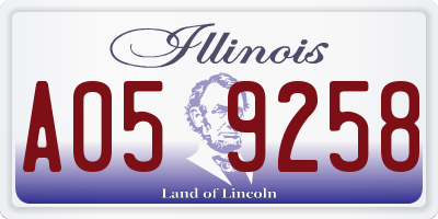 IL license plate A059258