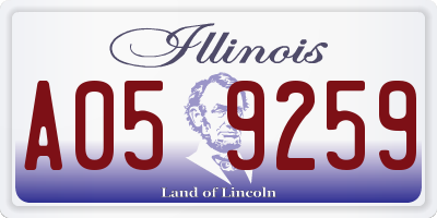 IL license plate A059259