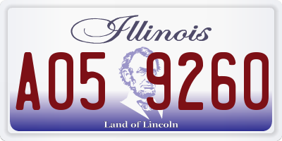 IL license plate A059260