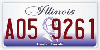 IL license plate A059261