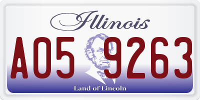 IL license plate A059263